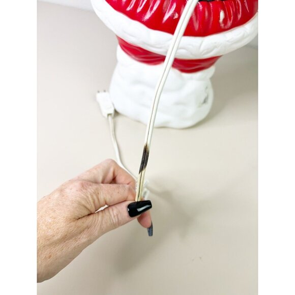 Vtg Grand Venture 90s Santa Claus Blow Mold Light Up Xmas Decoration 18"- Works! - Picture 7 of 11